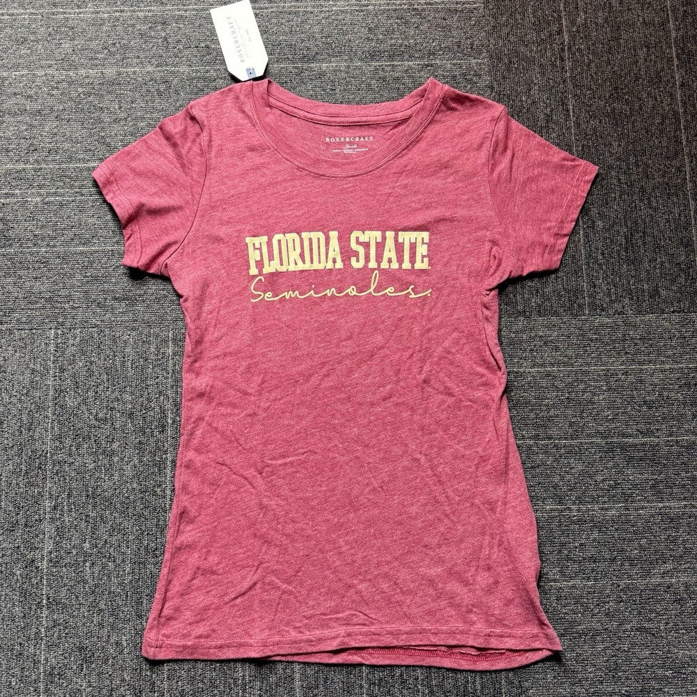 Florida State Seminoles Shirt Small V Neck Red FSU NCAA NWT‎ Women's Boxercraft